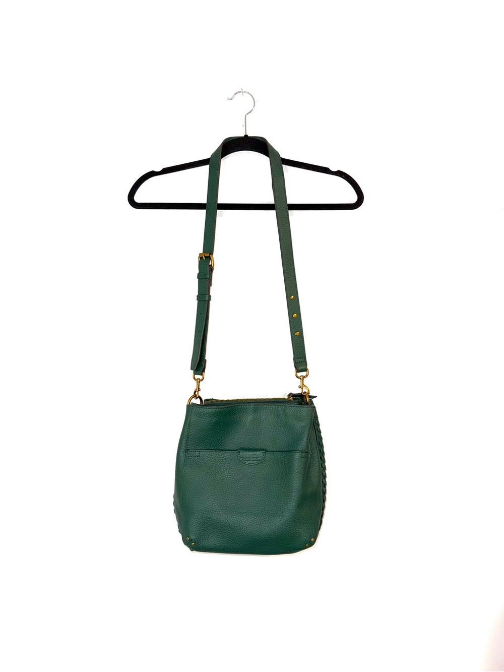 American Leather Co Luca Triple Entry Crossbody Shoulder Bag
